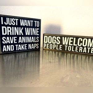 Wood Dog Signs